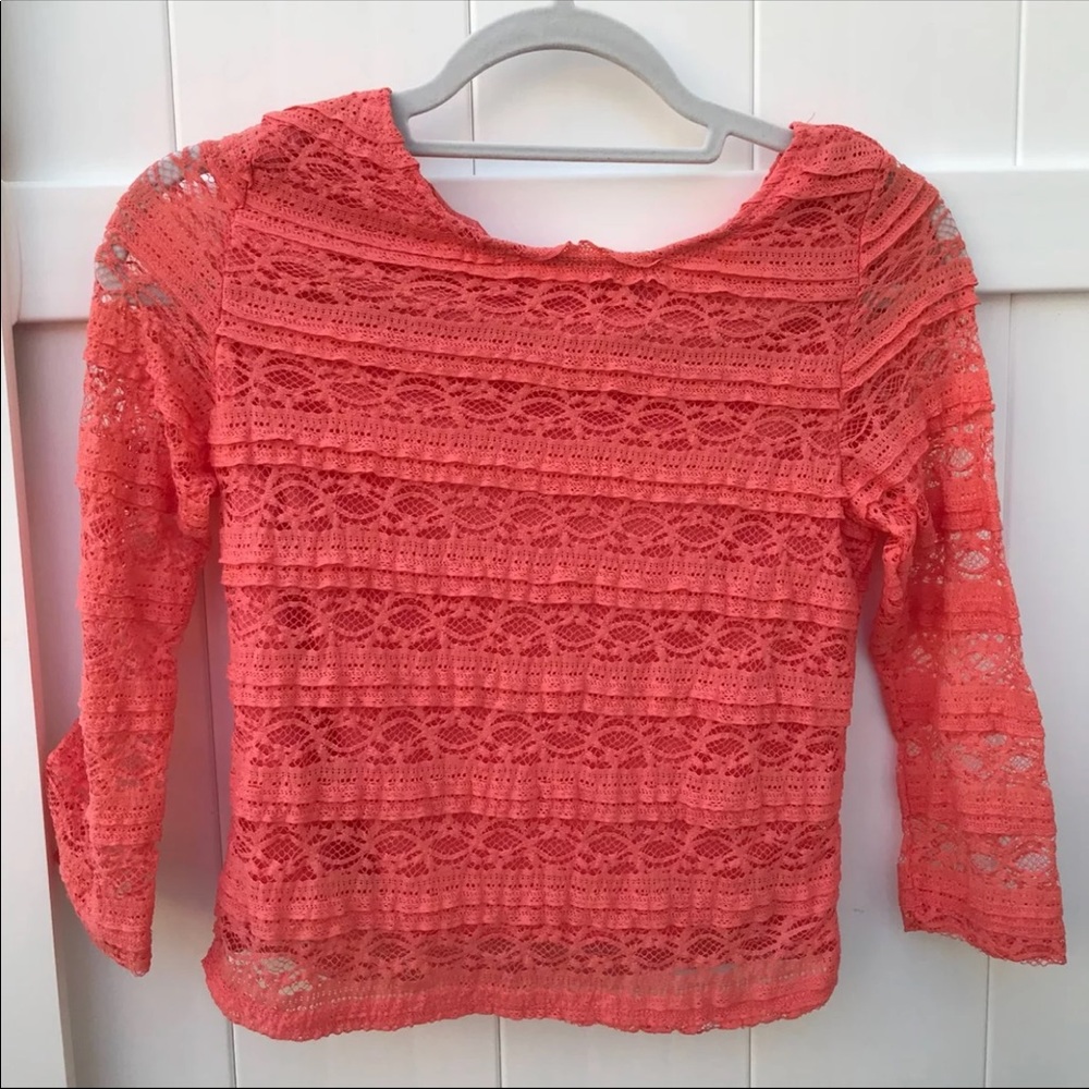 Lace long sleeve shirt